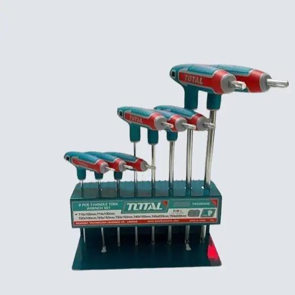 Bộ Lục Giác Chữ T 8 Chi Tiết Total 2-10mm Đế Sắt Cr-V Chịu Nhiệt Và Mạ Crom