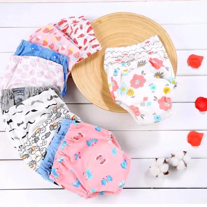 Combo 5 Quần Bỏ Bỉm/Tã Vải Cotton bim chobe giặt được 7