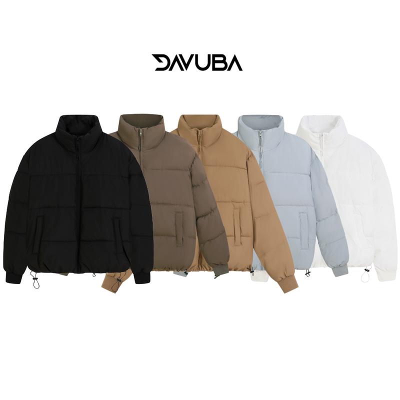 [Tạm hết] Áo phao Boxy DAVUBA tay dài cổ cao bông nhồi SM040