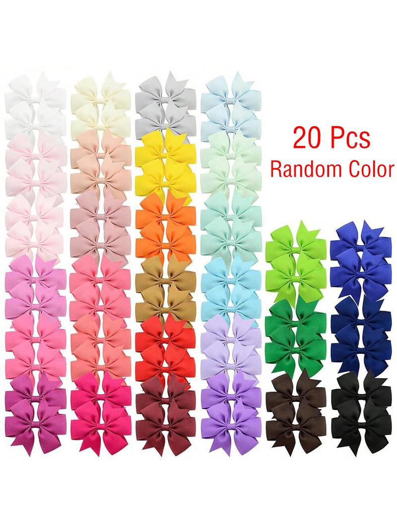 Product Introduction of Random Color Bowknot Design Hair Clip, Cute Colorful Hair Accessories for Women & Girls, Minimalist Headwear Suitable for Thick Hair 0