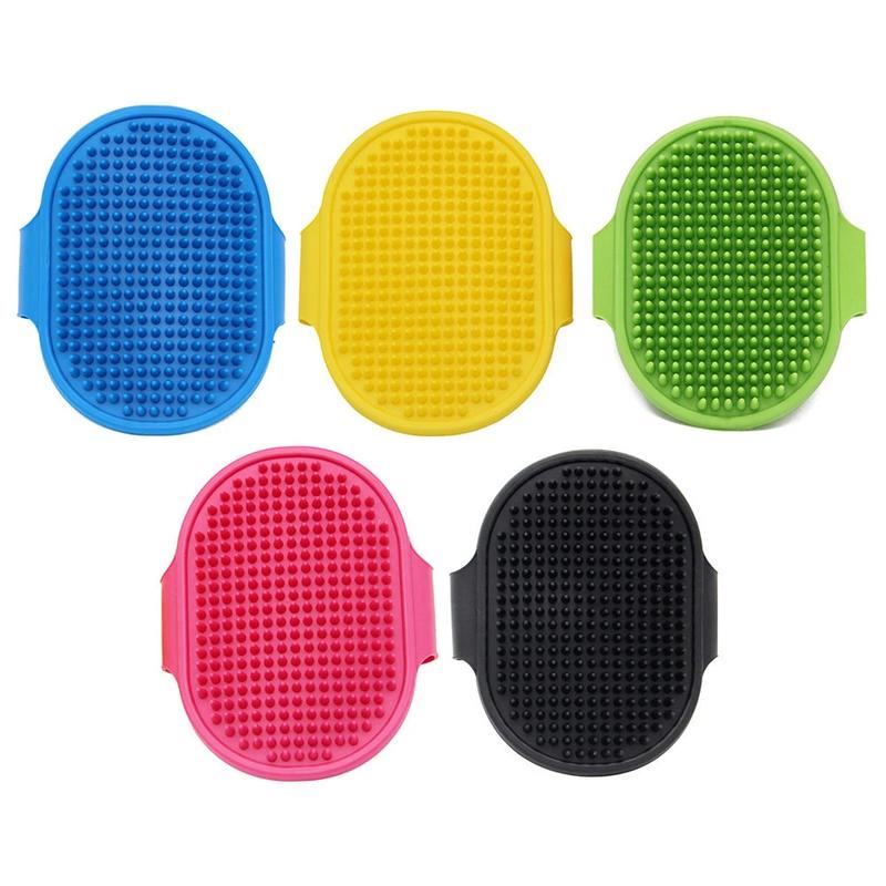 Product Introduction of Pet Silicone Bath Brush Hair Grooming Massage Tool Cat Dog Soft Bathroom Washing Gloves Pet Cleaning Comb Brush Tools 5