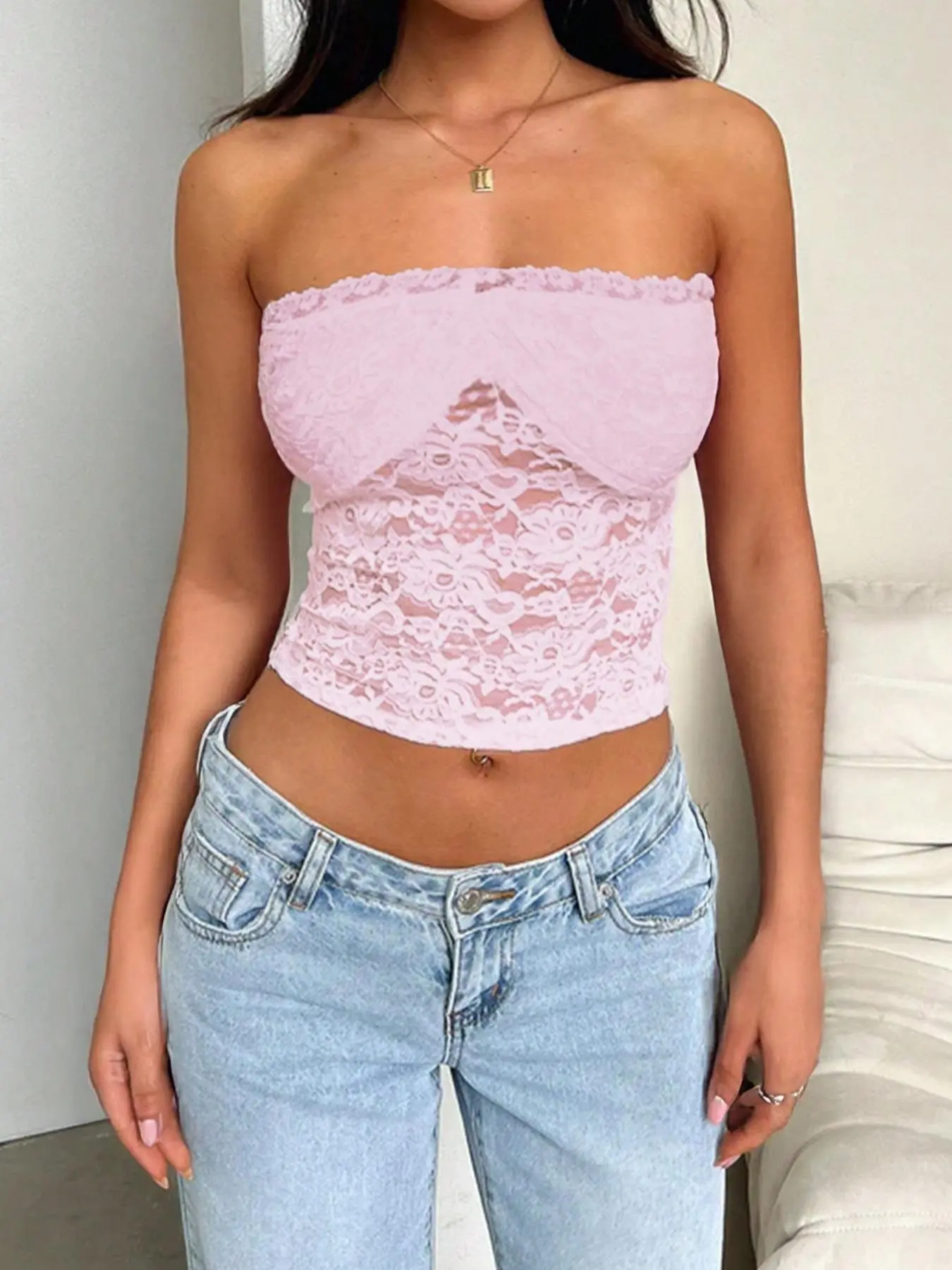 Women's Solid       Tube Top, Casual    Strapless Top for Summer, Ladies Clothes for Daily Wear
