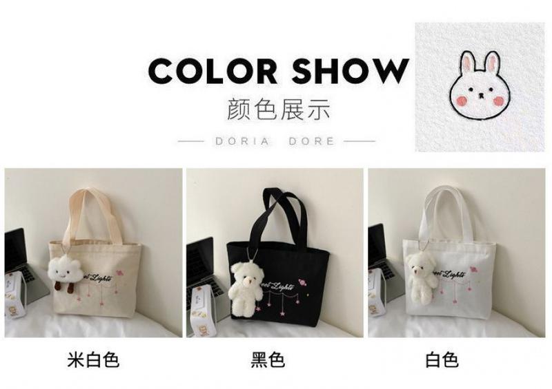 Product Introduction of Small Tote Bag Canvas Bag for Women Casual Small Bag Cloth Bag for Work Handheld Lunch Bag Student Lunch Box Bag with Zipper 3
