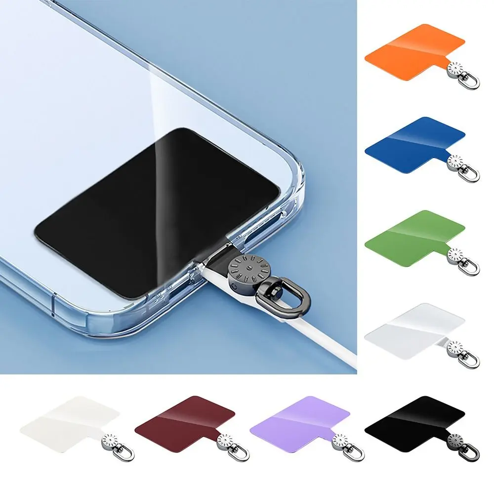 Creative Ultra-thin Phone Lanyard Clip Patch Anti-lost Anti-fall Cord Rope Card Replacement Gasket 360 ° Rotation Mobile Phone Lanyard Patch for Mobile Phone