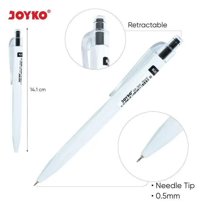 Gel Pen Pulpen Pena Jel Joyko GP-340 Stone 0.5 mm 1