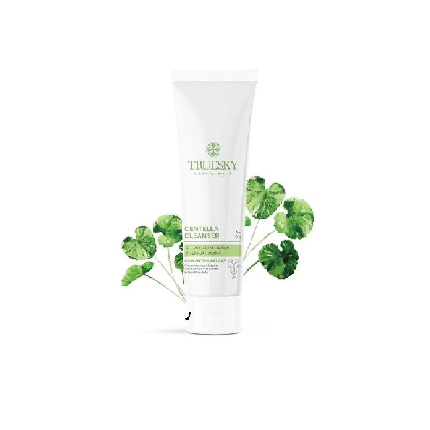 Gel sữa rửa mặt cho da mụn Truesky Centella Cleanser chiết xuất rau má (50g). Sữa rửa mặt da dầu mụn, Truesky sữa rửa mặt, Sữa rửa mặt Truesky.
