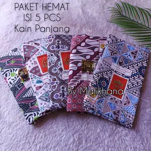 PAKET HEMAT ISI 5 PCS kain batik panjang cap suka raja / cap ss / kain jarik / kain kebat / kain halus