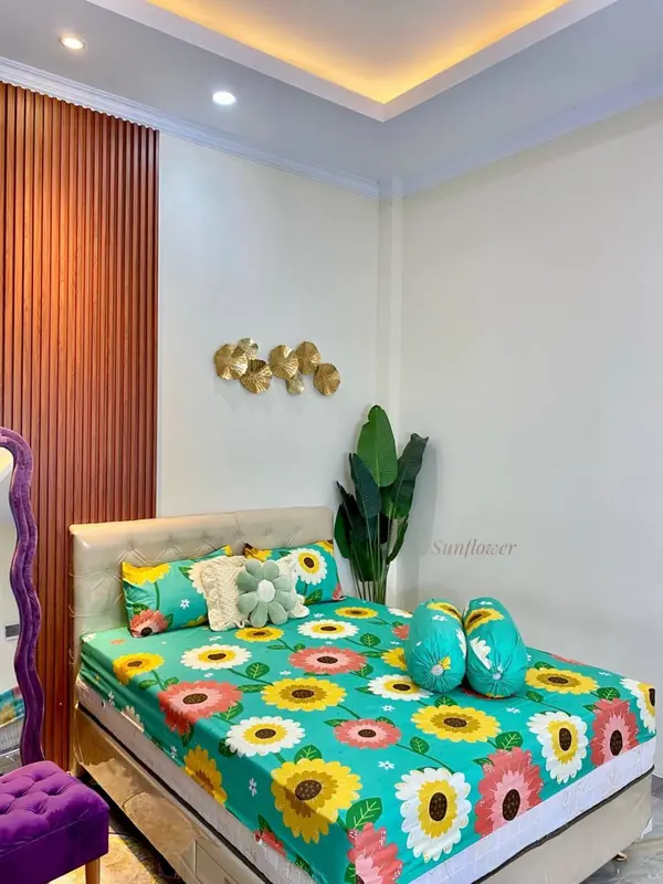 Sprei Motif Cantik Kain Katun Disperse Satu Set Sarung Bantal Sarung Guling Cotton Disperse 0
