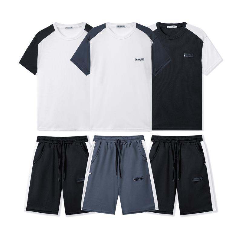 Bộ Quần Áo Thể Thao Nam Mùa Hè Thời Trang Vải Tổ Ong Thoáng Mát J16