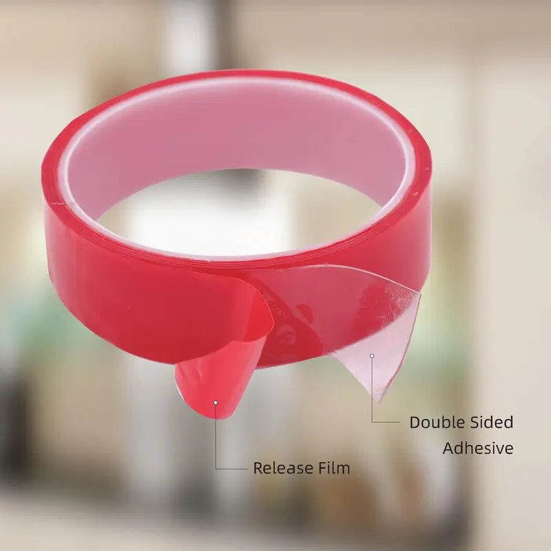 Double Sided Clear Adhesive Tape, 1 Count Waterproof Nano Acrylic Tape, Multifunctional Traceless Adhesive Tape for Wall, Home, Office, Car, Glass 4