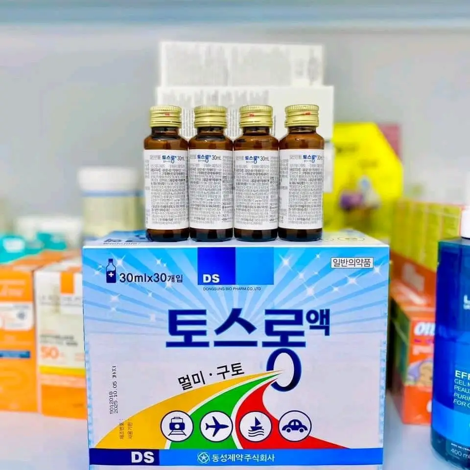 Hộp 30 chai nước giảm say tàu xe Hàn Quốc