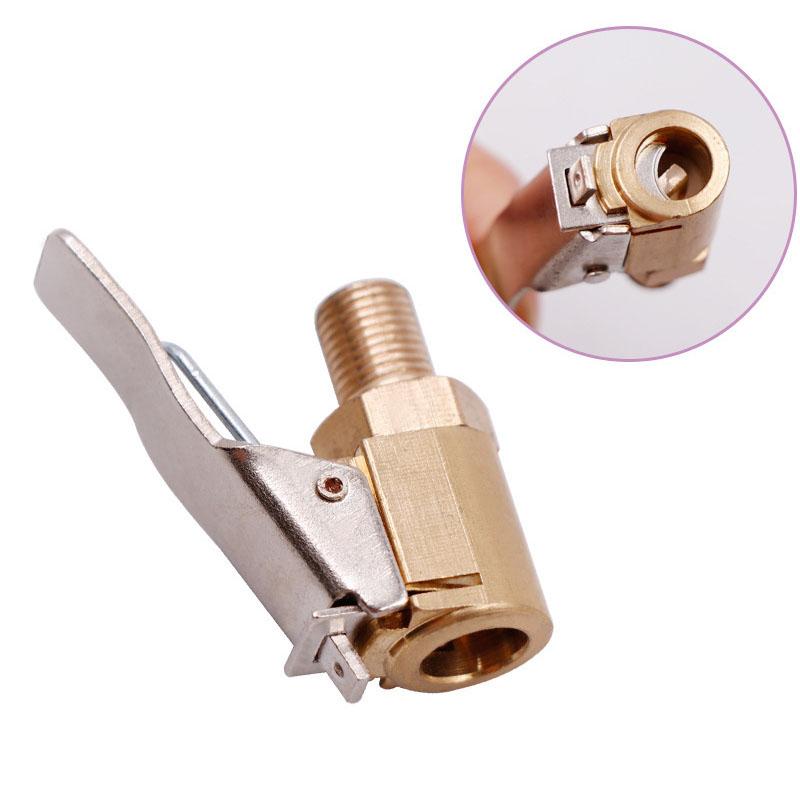 Vòi Bơm Hơi Xe Đạp / Xe Máy / Xe Hơi Đồng Thau, Đầu kẹp van bơm bánh xe hơi/ xe tải bằng đồng thau ren 8mm, Đầu nối van bơm lốp xe hơi, Kẹp Van Lốp hơi, xe máy 1
