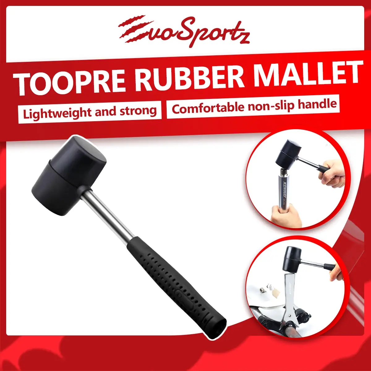 Toopre Rubber Mallet | Bike Maintenance Repair Hammer Tool