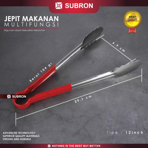 Gambar SUBRON Jepitan Kue Bolu Donat Capit Handle Lapis Karet 9inch 12inch 14inch Capitan Anti Panas Licin Bulat Gambar Stainless - 9 inch	 dari SUBRON KITCHENWARE Kab. Bandung 5 Tokopedia