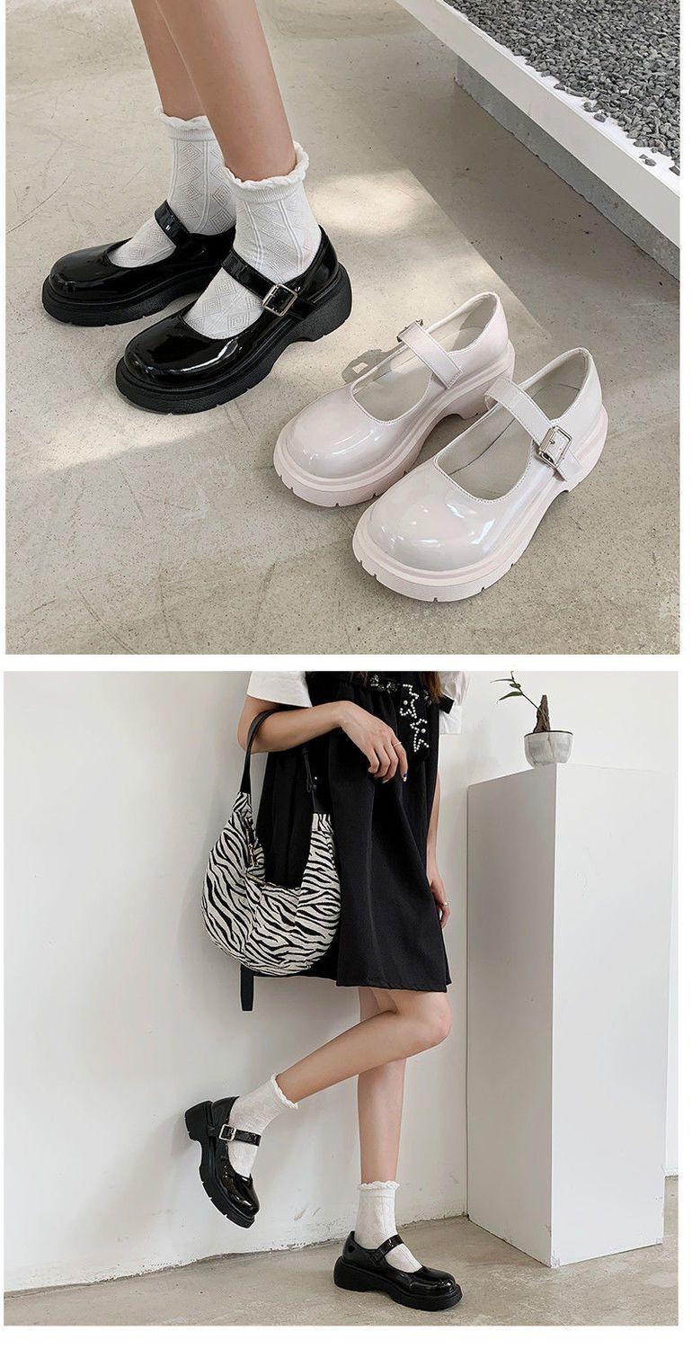 Product Introduction of Giày Da Nữ, Phong Cách Mary Jane, Ngoại Cỡ 41-44, Giày Đế Bằng Mỏng Mùa Hè, Thích Hợp Mặc Với Váy JK, Đế Dày, Nhẹ, 41 Shoes 7