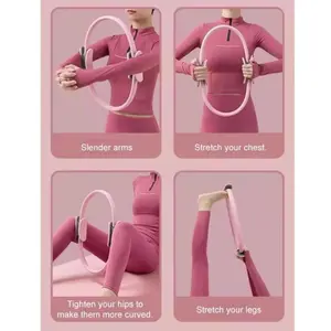 Yoga Ring Pilates Model ABC - Alat Fitness Rumahan Kualitas Terbaik untuk Kekuatan, Kelenturan, Pembentukan Otot, dan Stabilitas Tubuh, Panjang 30cm, Berat 500g