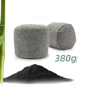 Sekitar 380g Bamboo Charcoal Air Purifier Bag Bentuk Silinder Anti Pengap Air Purifying Bamboo Charcoal Bag Cocok Untuk Ruangan Rumah Kamar Mandi Mobil Sepatu