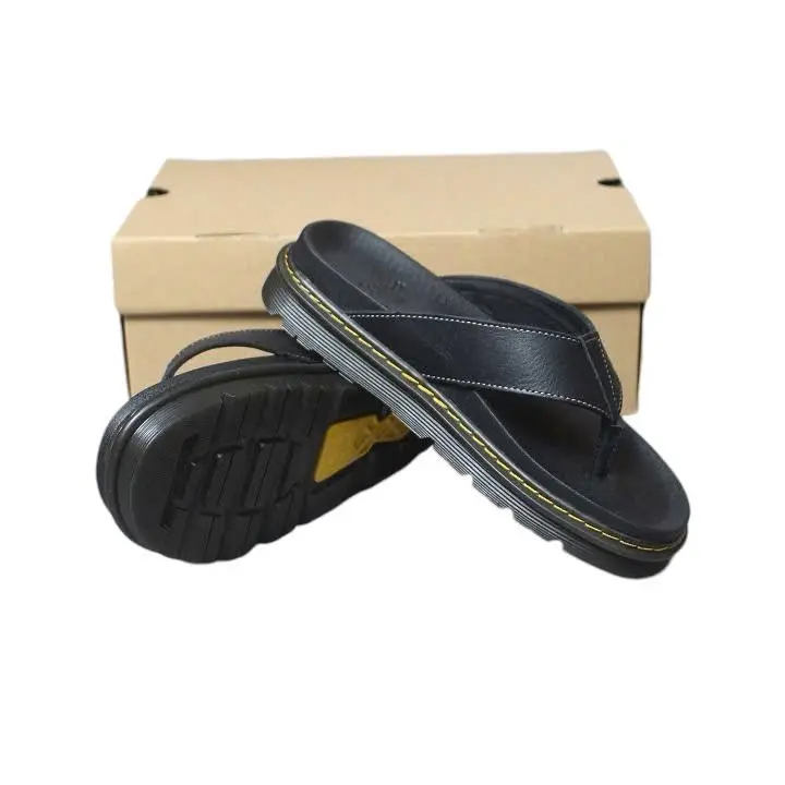 Dép Đốc Tờ Quai Kẹp Da Bò Đế Cao 4cm Nhập Thailand (Dr.K23)