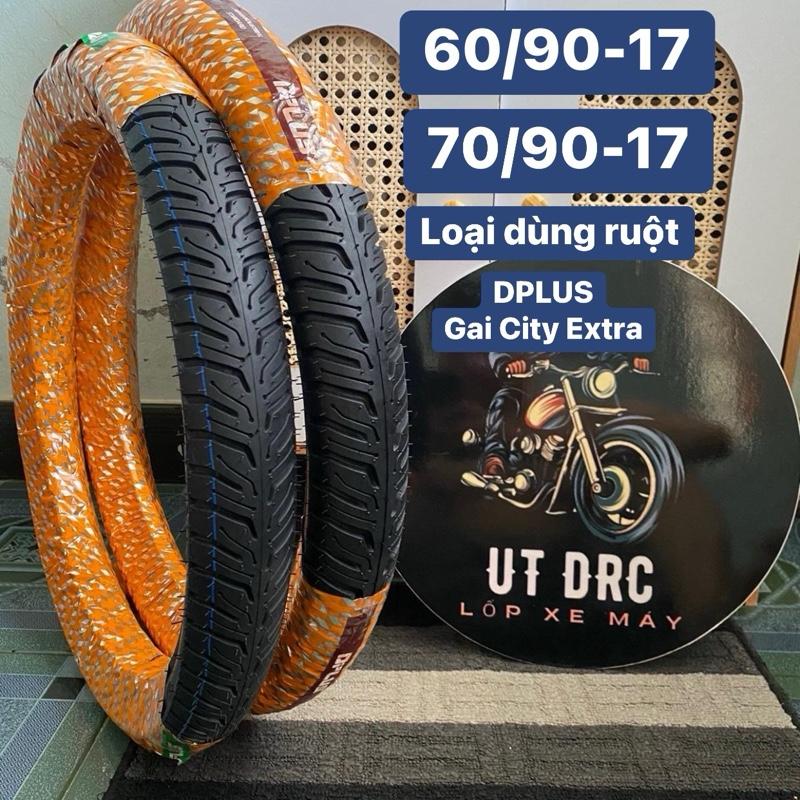 Một cặp lốp xe 60/90/17 và 70/90/17 (dùng ruột) gai 383 Extra hiệu Dplus cao cấp bám đường tốt ruột sirius 110 nhỏ máy bộ
