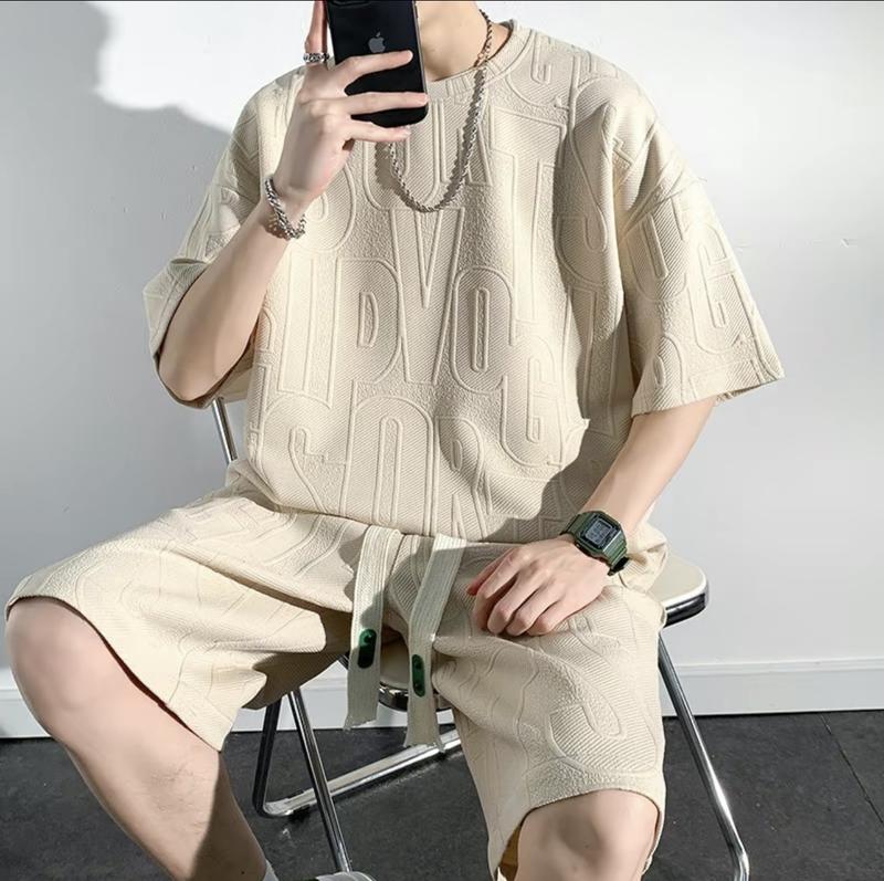 Bộ quần áo nam nữ AMYCHY cotton xốp chữ nổi dầy dặn co giãn bốn chiều vẫn chu nổi không bong tróc không phai màu