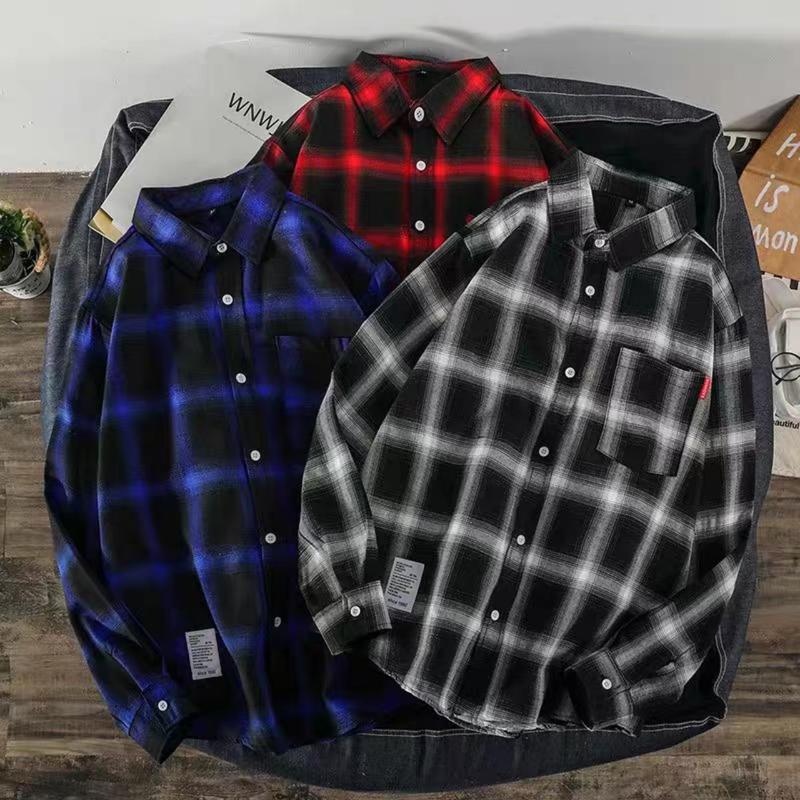 Áo Sơ mi sọc caro Unisex chất liệu kate thoáng mát và mềm mại 8