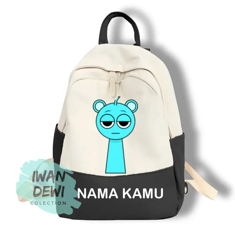 Tas Anak Sprunki Incredibox Karakter - Ransel Sekolah Custom Nama, Kuat & Tahan Air 4