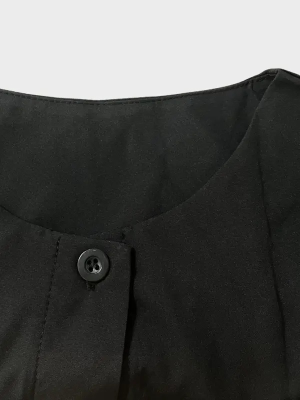 Women's Solid Color Long Sleeve Belted Blouse, Modesty Casual Round Neck Top for Daily Wear, Ladies Islamic Clothing for All Seasons 8