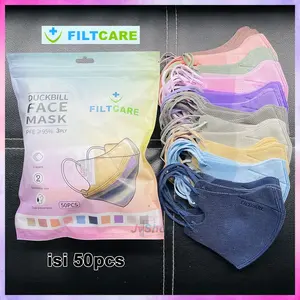 Masker Duckbill MixWarna Filtcare 3Ply isi 50pcs