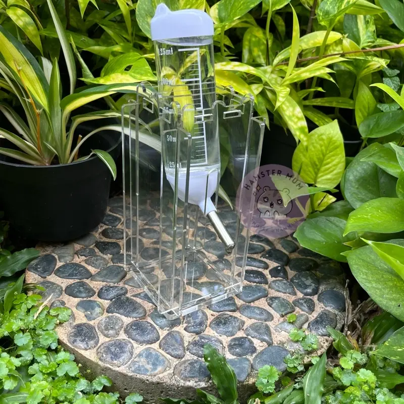 Tatakan Botol Minum Hamster | Holder Botol Minum Akrilik Hamster | Acrylic Bottle Holder | Tempat Botol Minum Hamster | Stand Dudukan Botol Minum 2