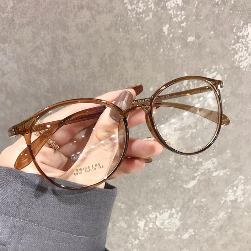 【Sktlz】 Myopia Glasses Women's Fashion New Plain Glasses Men's Flat Light Anti Blue Light Eyewear Hitam Kacamata Plastik 0