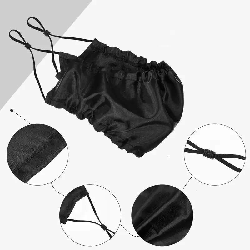 Men's Beard Bonnet for Sleeping, 3 Counts/set Adjustable Beard Caps Covers, Satin Night Beard Guard Mask, Men's Care 2