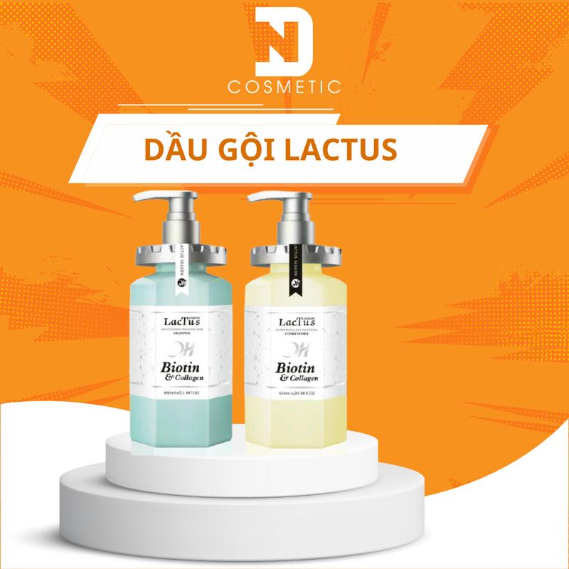 Dầu gội biotin QH lactus season 650ML dưỡng ẩm QH lactus season biotin collagen mềm mượt tóc