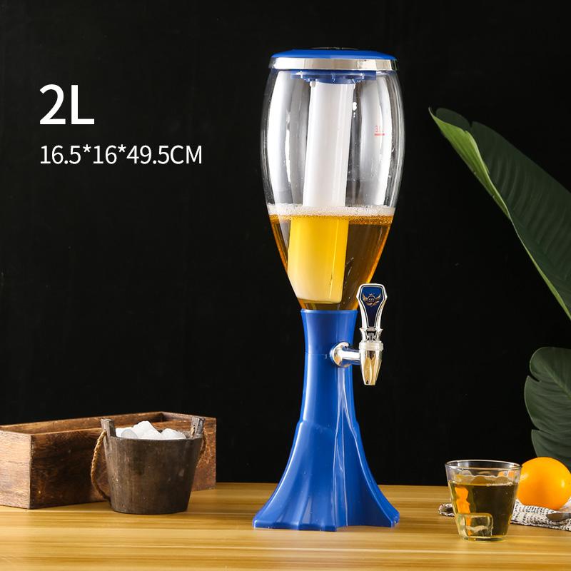 Tháp bia 2 lít HC298 và HC18 có đèn led 7 màu, lõi đá giữ lạnh, vòi rót Tháp đựng bia tươi giúp beer lạnh lâu cho quán nhậu, bar 3