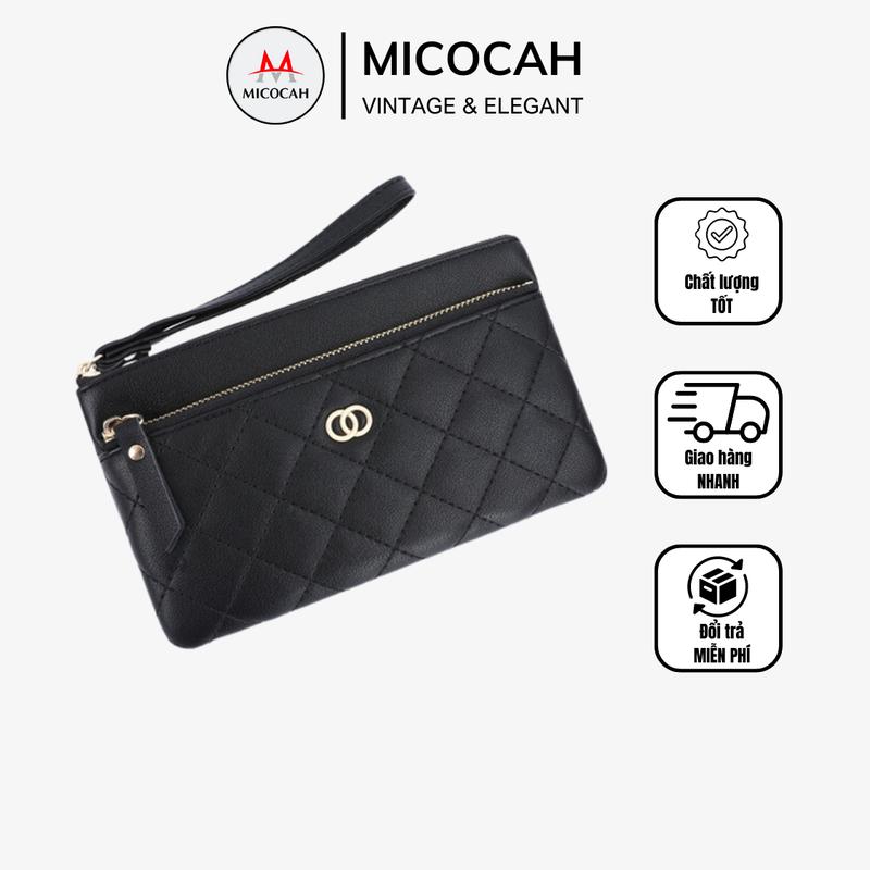 Ví Dài  Cầm Tay  Đựng Tiền Hoạ Tiết Quả Trám Da mềm TL36 Nam Clutch