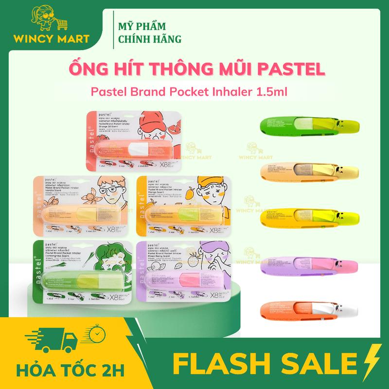 [Chuẩn Thái] Ống Hít Thông Mũi Pastel Brand Pocket Inhaler Scents Tinh Dầu Trái Cây Tươi Mát Thái Lan 1.5ml - Wincy Mart popper
