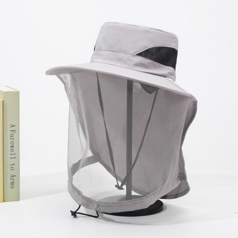 Product Introduction of New Anti Mosquito Insect Bucket Hat Net Mesh Insect Proof Cap Anti Bee Sunscreen Hat Outdoor 18