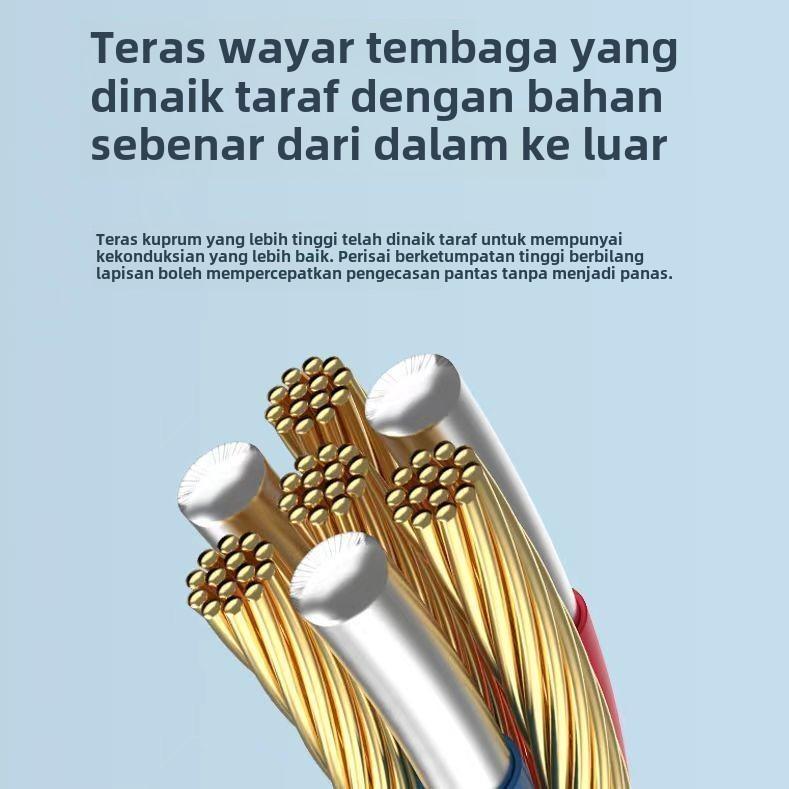 Product Introduction of [COD]Super 100W 3 in 1 Type-C Charging Cable for Huawei Oppo Vivo Charge - Phone 6