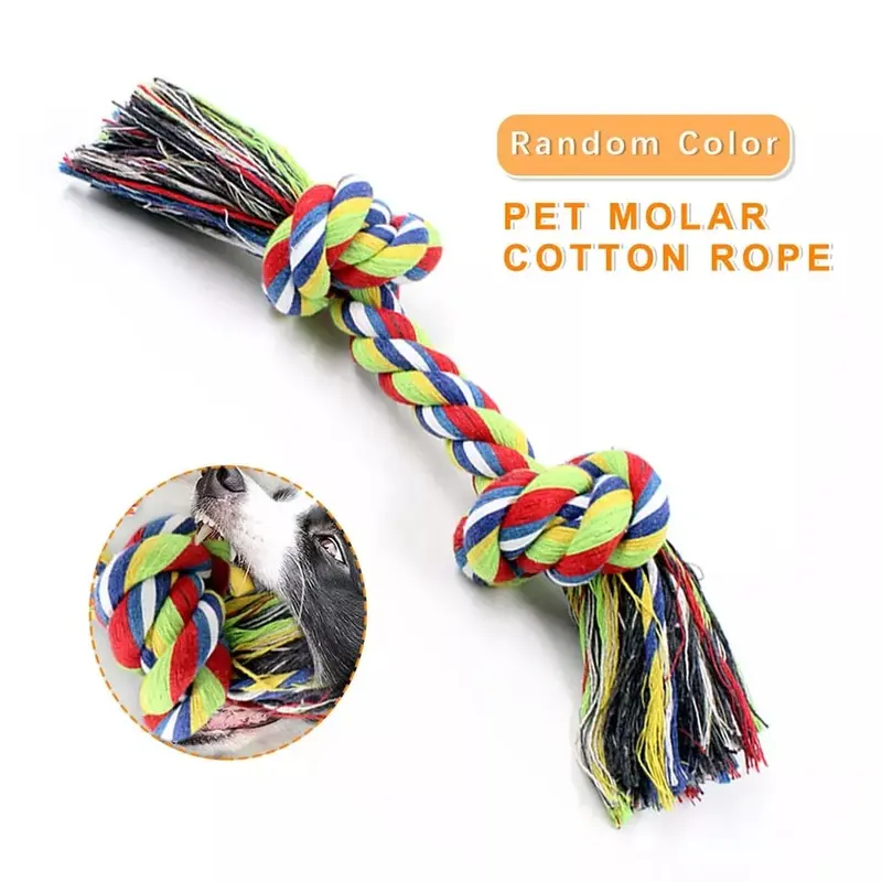 MAINAN ANJING GIGIT KUNYAH TALI SIMPUL BAHAN KATUN KUAT PEMBERSIH GIGi 4