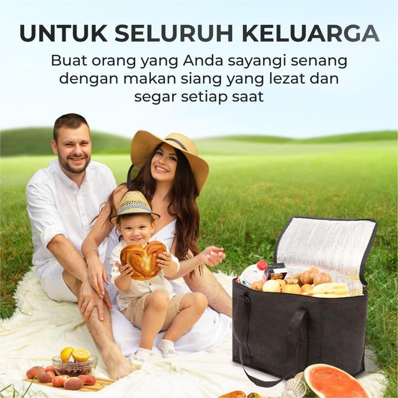 Tas Aluminium Foil Tahan Dingin Panas Tempat Penyimpanan Bekal Makanan Kue Anti Air Hot and Cool Thermal Cooler Bag Kecil Besar Jumbo 5