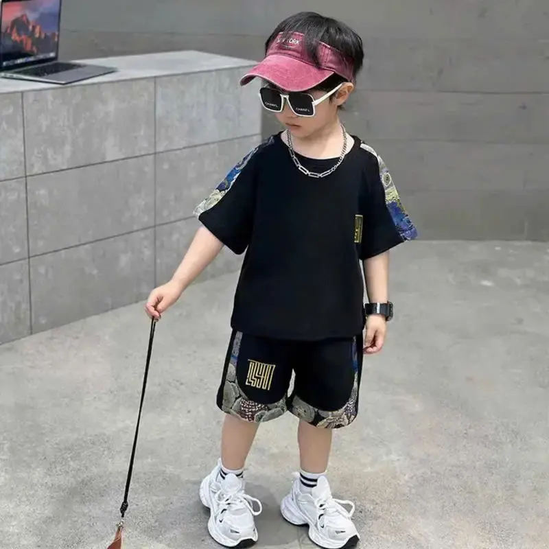 Set bộ quần áo mùa hè dành cho bé trai 14-52kg mẫu BỘ PHỐI GẤU. Chất liệu thoáng mát.O1 đồ 2