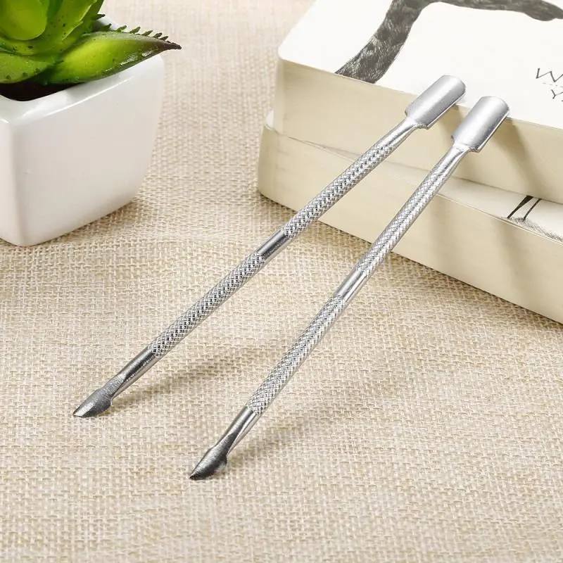 Alat Pendorong Kulit Kutikula Nail Pembersih Kuku Kutikula Pusher Manicure Cuticle Pusher Stainless Steel 4