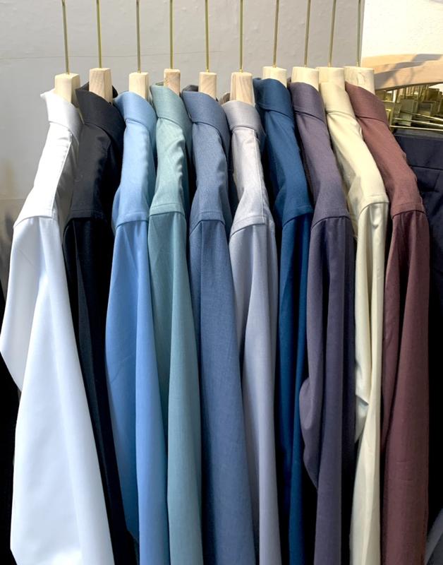 TỔNG HỢP BẢNG MÀU SƠ MI TRƠN NAM  - form áo slimfit - chất vải lụa cotton MỎNG NHẸ - mềm mịn mát 2