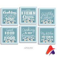 Gambar HIASAN DINDING KITCHEN DAPUR WHITE&BLUE SET ISI 6 (20X20 CM) WALL DECOR DEKORASI KAYU PAJANGAN DINDING POSTER KAYU RUANGAN - SET ISI 6 S31 dari Apolito Kota Malang 4 Tokopedia