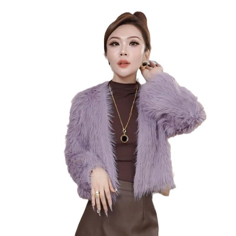2024 Autumn and Winter New High-End Popular One-Button Short Woolen Coat for Women Fashionable Stylish All-Match Long Sleeve Fashion 4