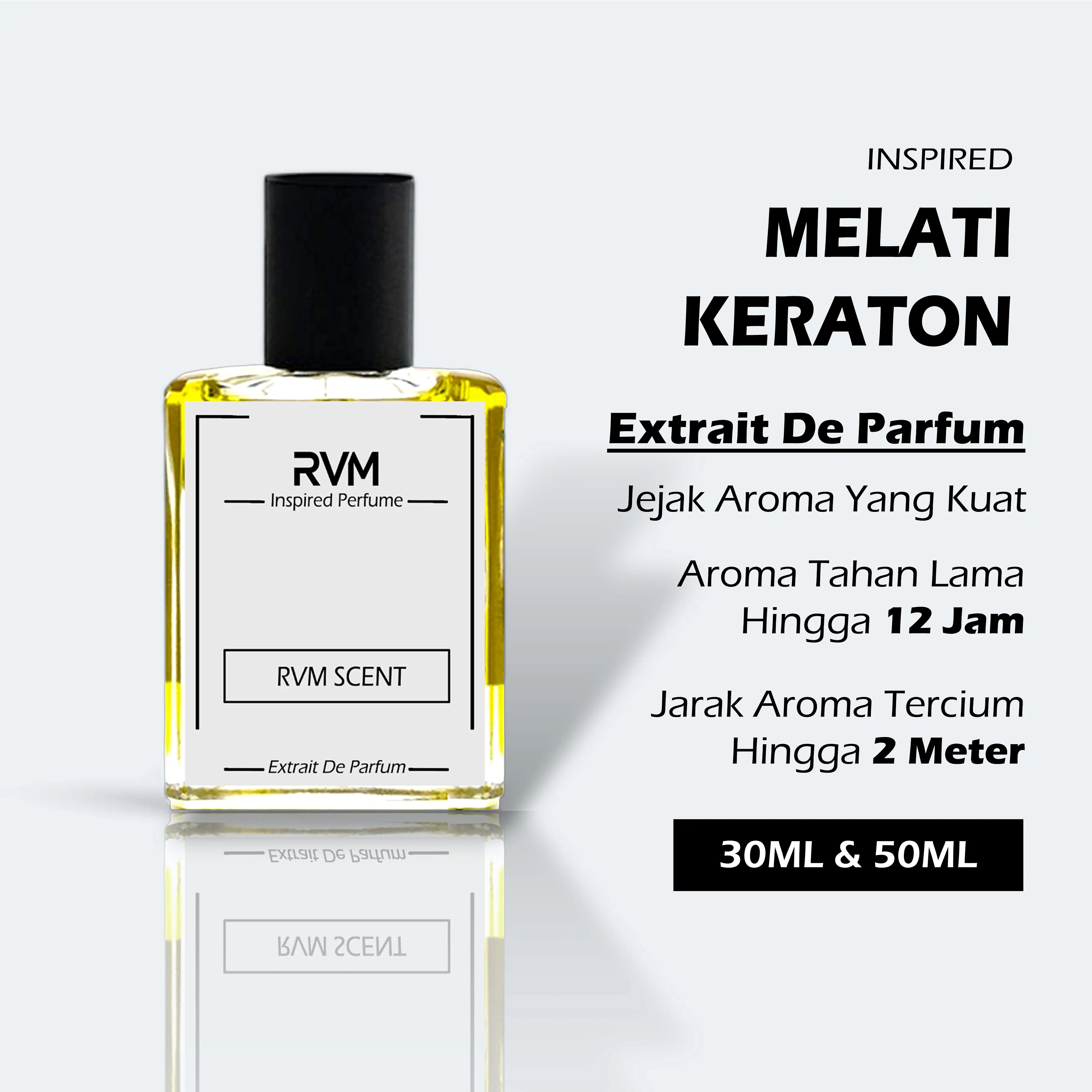 RVM Parfum Pria Wanita Melati Keraton Wangi Tahan Lama Extrait De Parfum Cowok Cewek  35 ML 50 ML