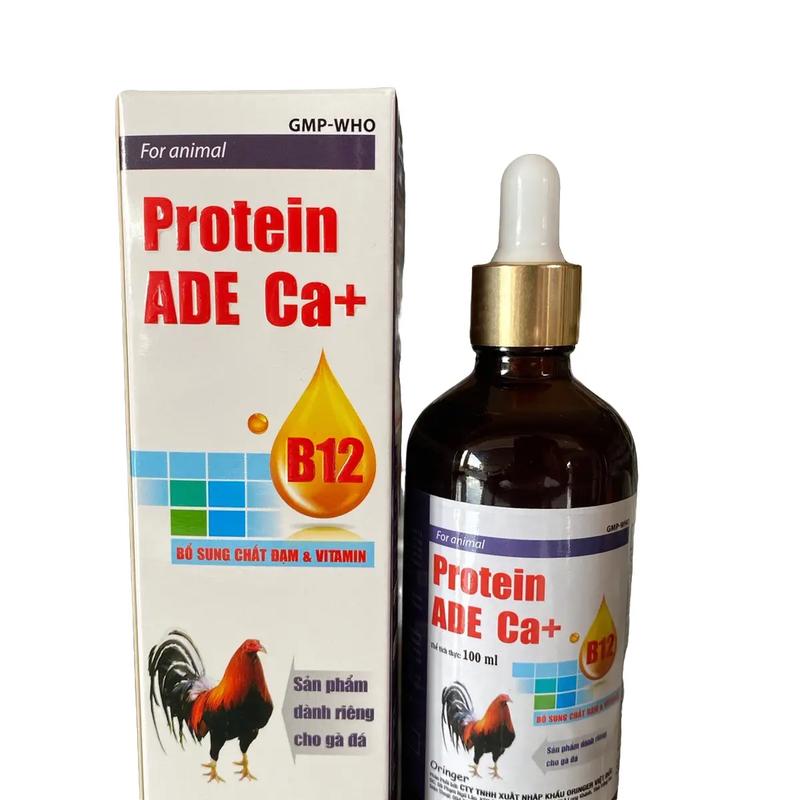  Protein ADE Ca+B12. Dinh dưỡng nuôi gà chế độ và gà tơ  Sung Hừng Tăng Bo lớn Nở khung xương Lên nước máu bóng lông .Tre 4 giọt ,Nòi 8 giọt .Hiệu quả sau 2 tuần sử dụng  Sản phẩm dành cho chiến kê. 