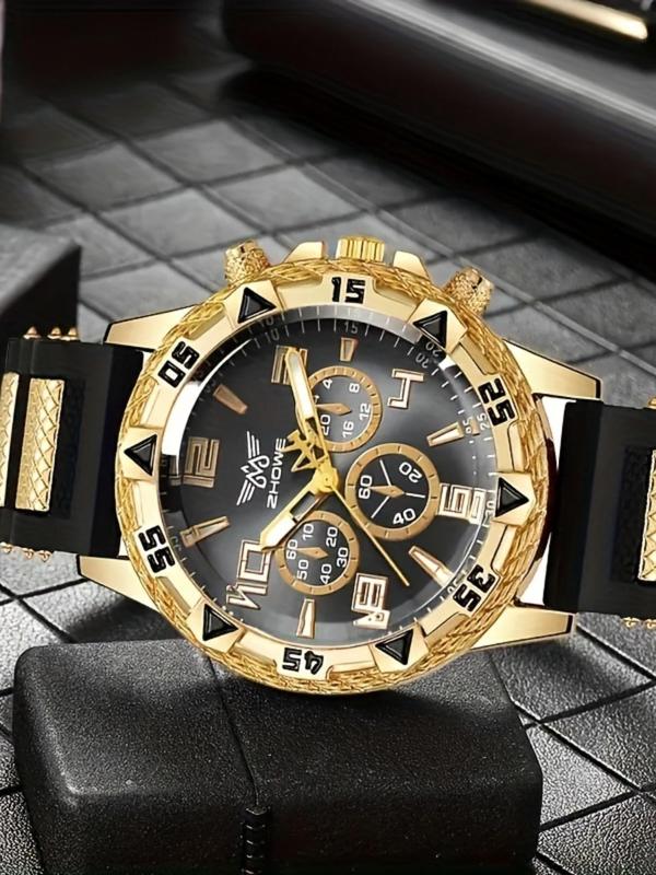 Men's Casual Fashion Round Dial Analog Quartz Watch, Fashion Watch for Party, Daily Jewelry Decor, Trendy All-match & Exquisite Watch for Birthday Gift, without Box 5