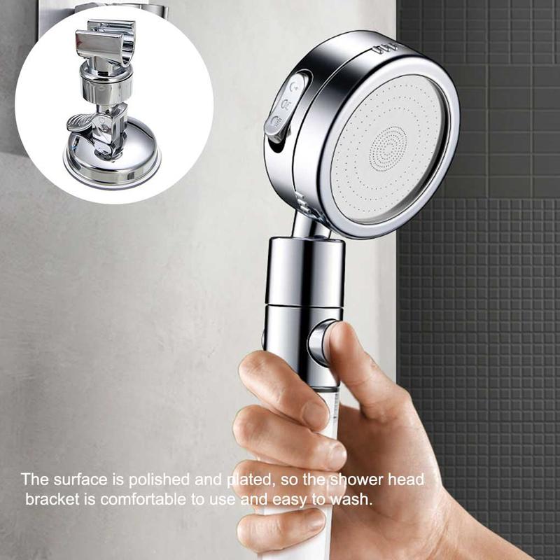 2 Set of Shower Head Holder Wall Mounted Adjustable Shower Spray Bracket with Vacuum Suction Cup for Home Hotel Bathroom 7
