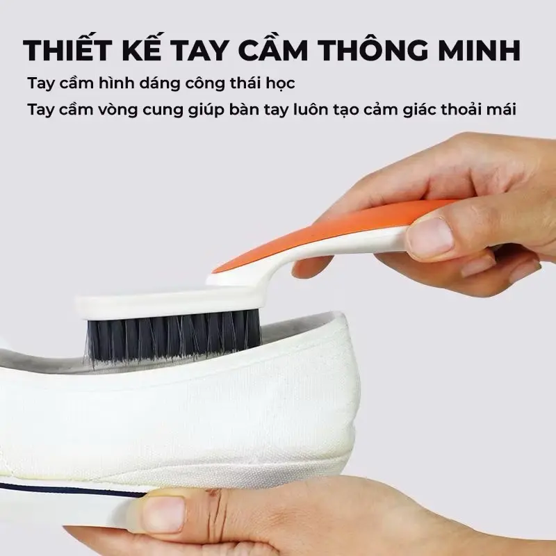 Bàn Chải Chà Giày Mini Đa Năng Tay Cầm Dài Nhiều Màu 5