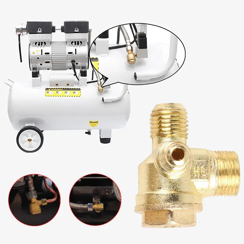 Katup Satu Arah Kompresor Tembaga Murni Check Valve One Way Spare Part Oilless Compressor cutenery